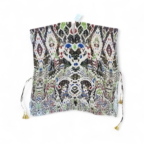 NWT Love by Lotta Stensson Tribal Open Side with Tassels Poncho - One Size - Picture 2 of 9